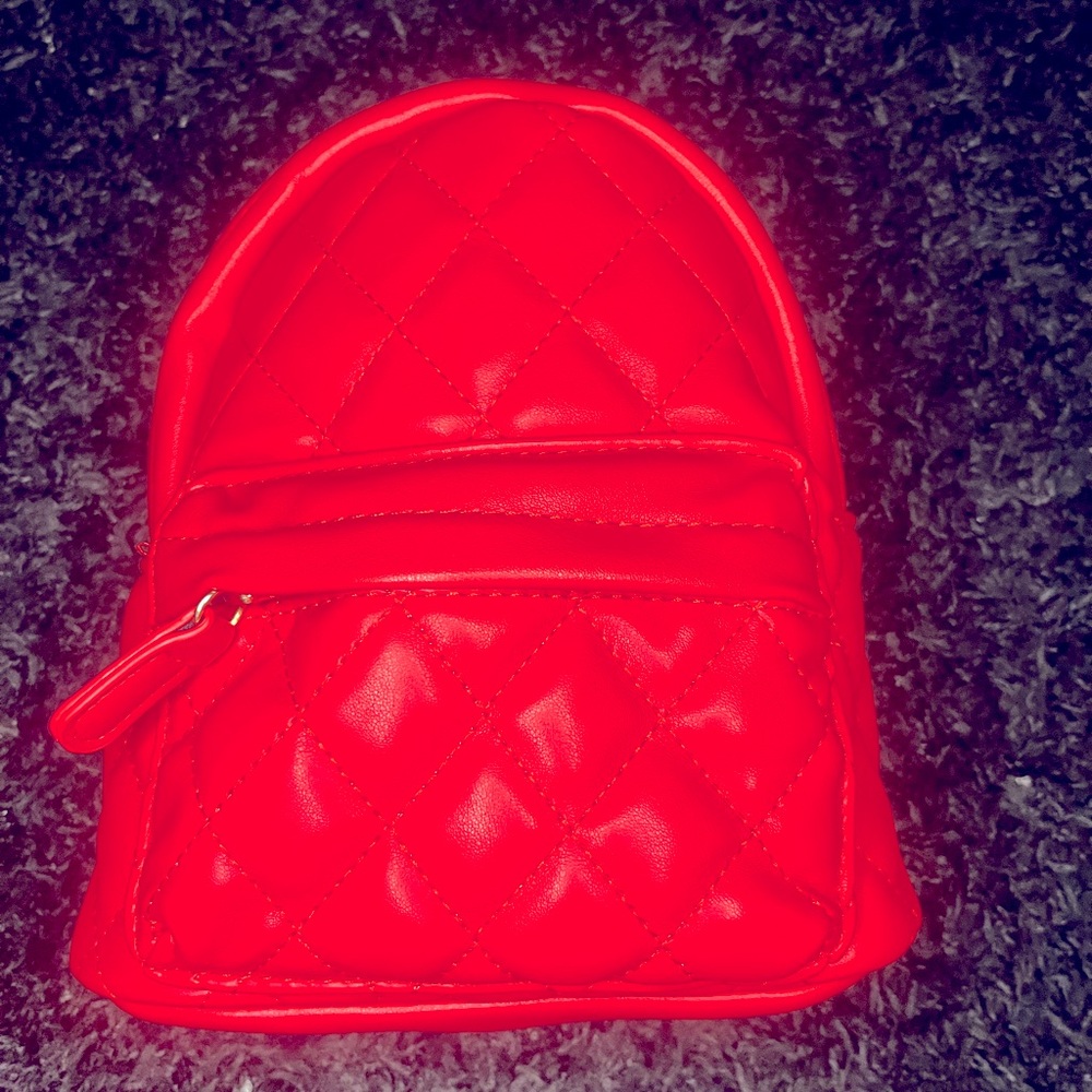Red handbag backpack